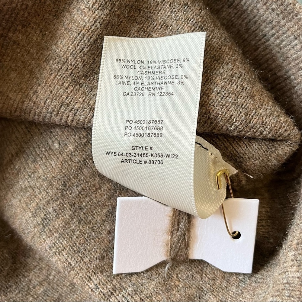 Aritzia Wilfred Greer Sweater Wool Cashmere Blend Heather Cognac XL - Picture 4 of 9